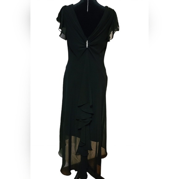 S.L. Fashions size 6 black dress - Picture 3 of 9